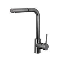 Fienza Isabella Deluxe Brushed Nickel Solid Brass Pull-Out Swivel Kitchen Mixer