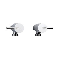Fienza Isabella Matt White Solid Brass Washing Machine Outlets