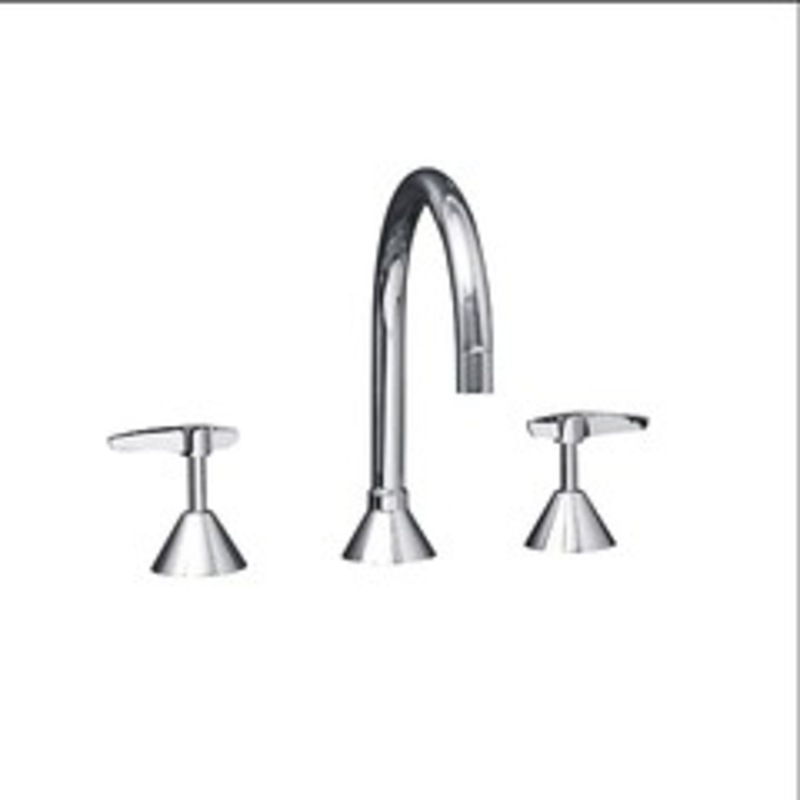 Buy Kirra Lever Vanity Hob Sink ThreePiece Set Chrome Solid Brass MyDeal