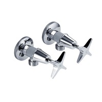 Fienza Laredo Chrome Solid Brass Jumper Valve Washing Machine Outlets