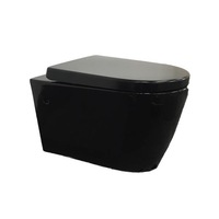 555*360*320mm Poseidon Avery Gloss Black Box Rim Wall Hung Pan