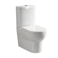 675*395*840mm Poseidon Pola Gloss White Box Rim Back To Wall Toilet