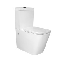 655*380*845mm Poseidon Qubist Ceramic Gloss White Box Rim Back To Wall Toilet