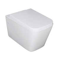 550*345*320mm Poseidon Qubist Gloss White Box Rim Wall Hung Pan