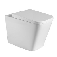595*345*410mm Poseidon Qubist Gloss White Box Rim Wall Faced Floor Pan