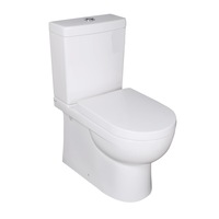 635*375*810mm Poseidon Rio Ceramic Gloss White Box Rim Back To Wall Toilet