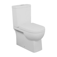 660*375*845mm Poseidon Theo Ceramic Gloss White Box Rim Back To Wall Toilet