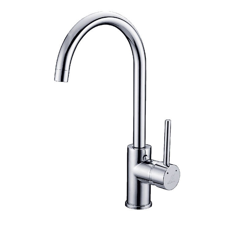 Buy Rund Gooseneck Sink Mixer Chrome/Matte Black/Brushed Nickel MyDeal
