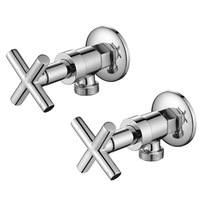 Modernnational Ryker Chrome/Matt Black/Brushed Bronze/Brushed Nickel Solid Brass 1/4 Turn Washing Machine Stops
