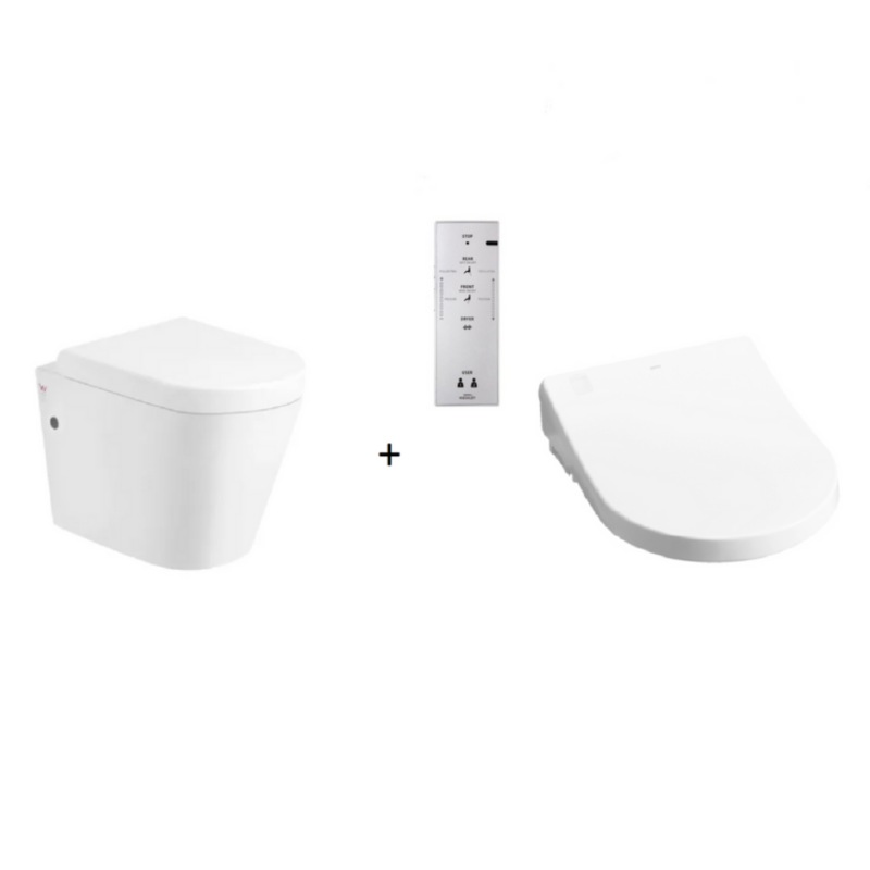 Buy TOTO WASHLET W/ REMOTE CONTROL AND WALL HUNG RIMLESS TOILET PACKAGE