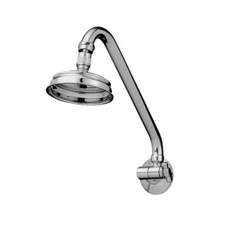 Buy White and Gold Gooseneck Shower MyDeal