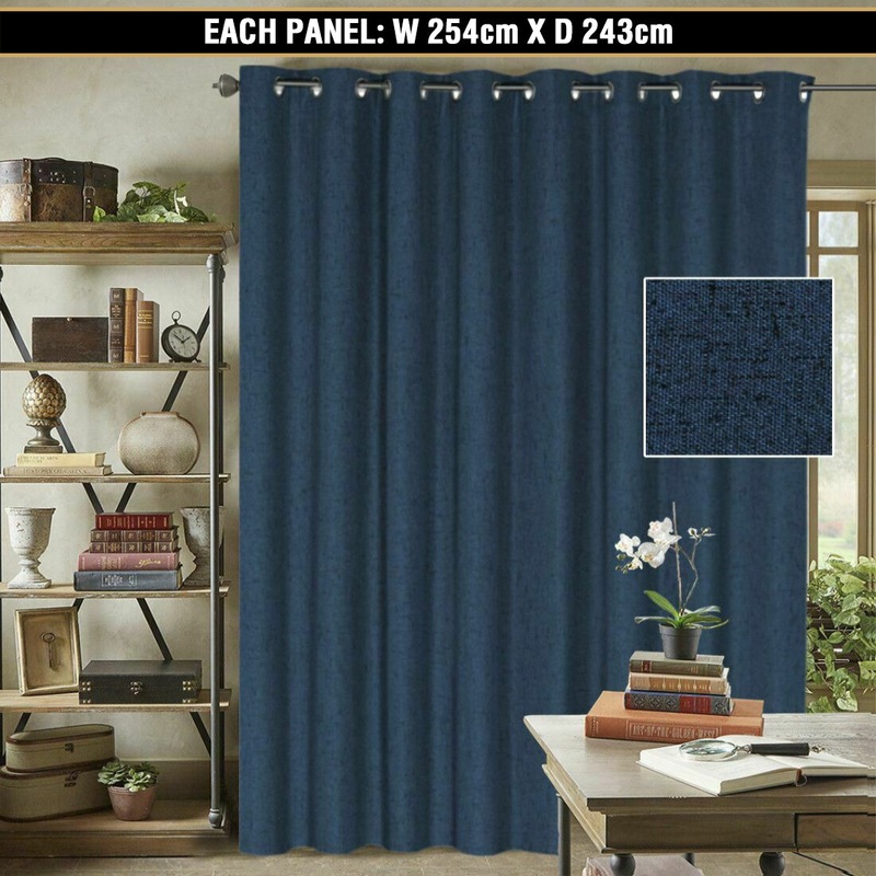 Buy 1x Extra Wider 100 Blackout Curtain for Bedroom Linen Textured