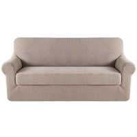 2 Pieces Style Stretch Sofa Cover Couch Cover Slip Cover Small Jacquard Soft