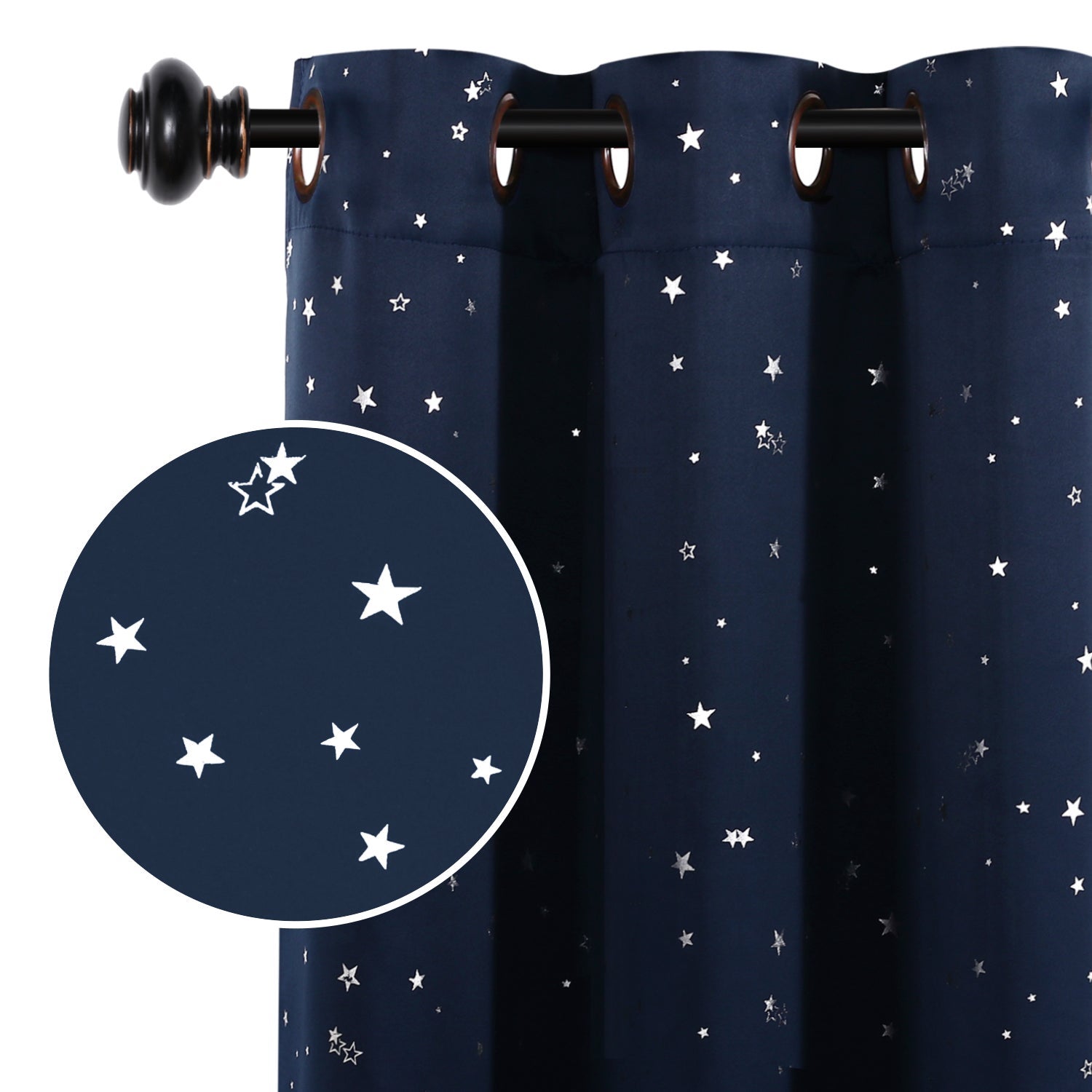 Blackout Star Curtain Kids Bedroom Blockout Curtain Thermal Curtain Sold 1 Panel