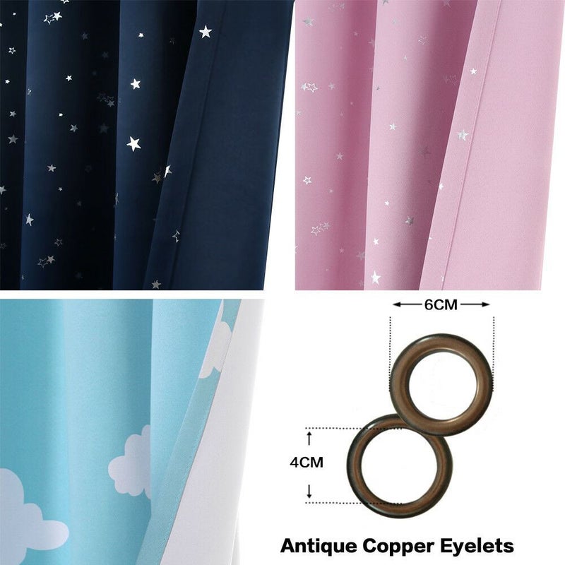 Blackout Star Curtain Kids Bedroom Blockout Curtain Thermal Curtain Sold 1 Panel Buy Curtains 655646913377