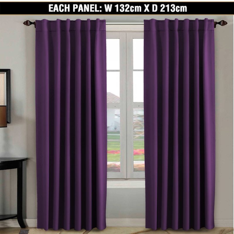 Buy 2x Blockout Curtains Blackout Curtain Draperies for Bedroom Living ...