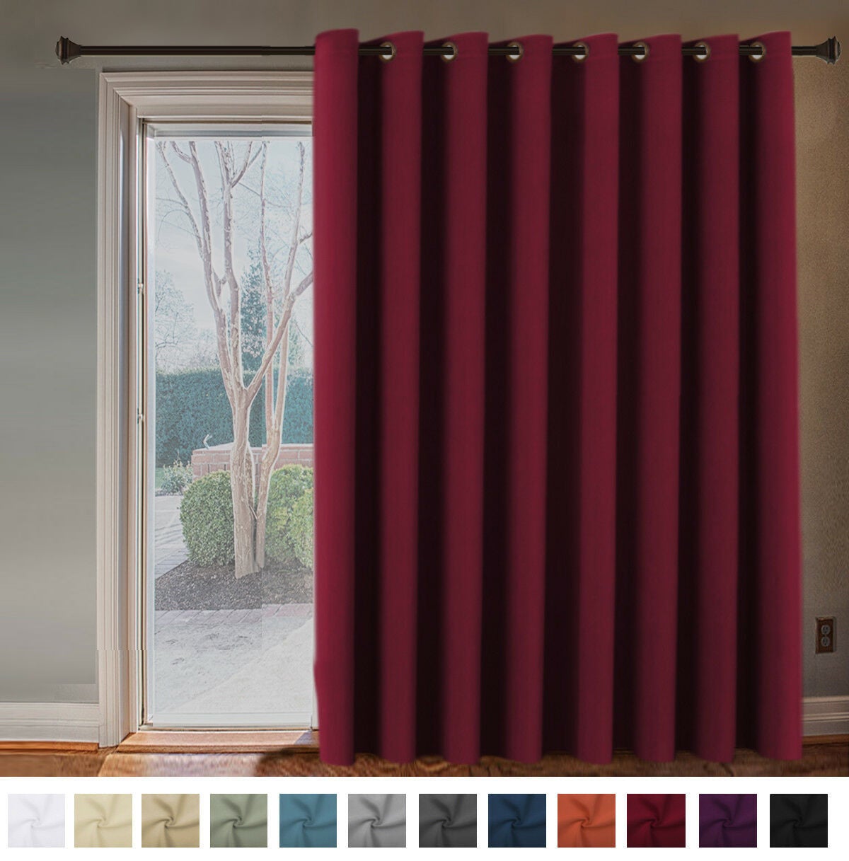 Double Wide Blockout Curtains Large Blackout Curtain Draperies Room Divider