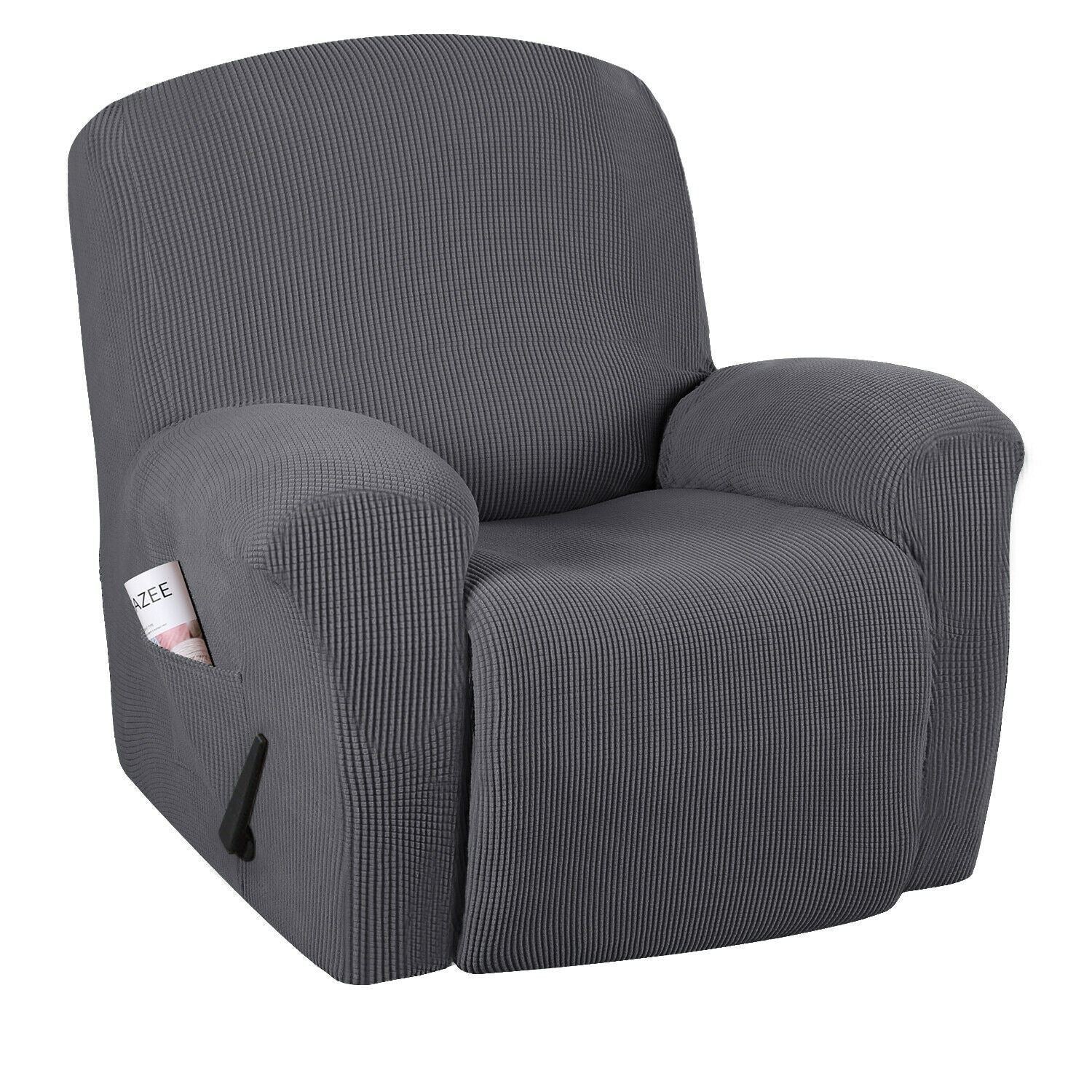 Stretch Recliner Cover 1-Piece Thick Soft Jacquard Recliner Chair Slip Cover