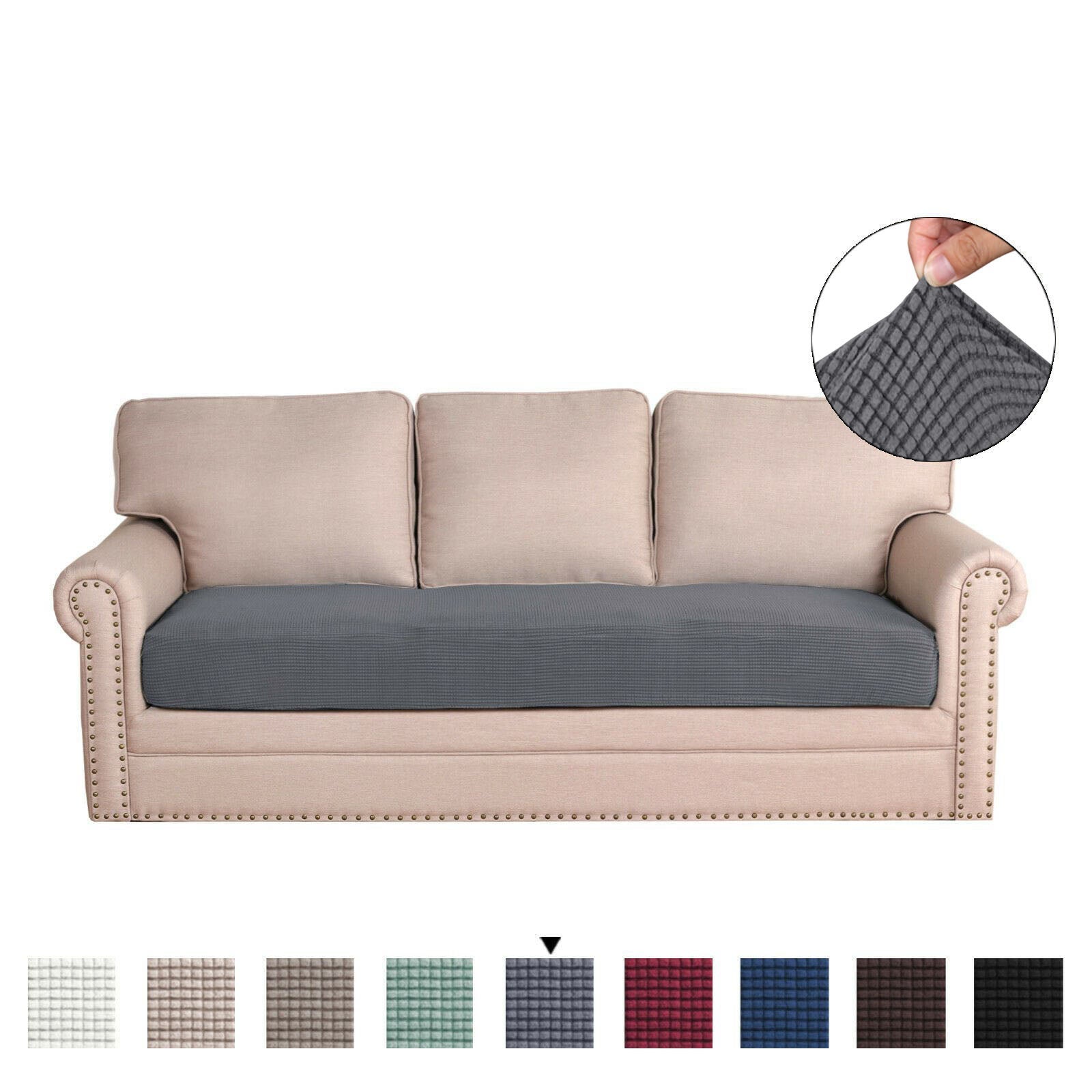 Souarts 1/2/3 Seater Sofa Cover Furniture Protector with Straps Sofa Covers Non-slip Stretch Couch Covers Elastic Sofa Slipcovers Settee Covers Armchair Cover Sofa Protector Washable Home Decor 