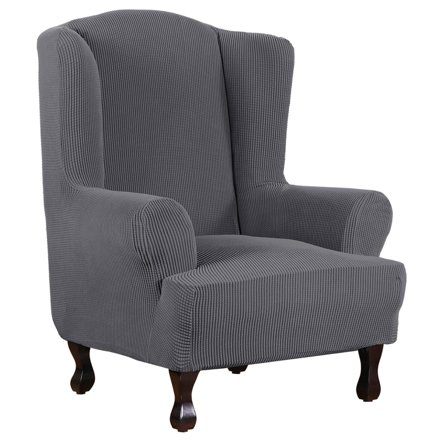 Stretch Wingback Chair Cover Rich Jacquard Wing Chair Covers Form Fit Washable
