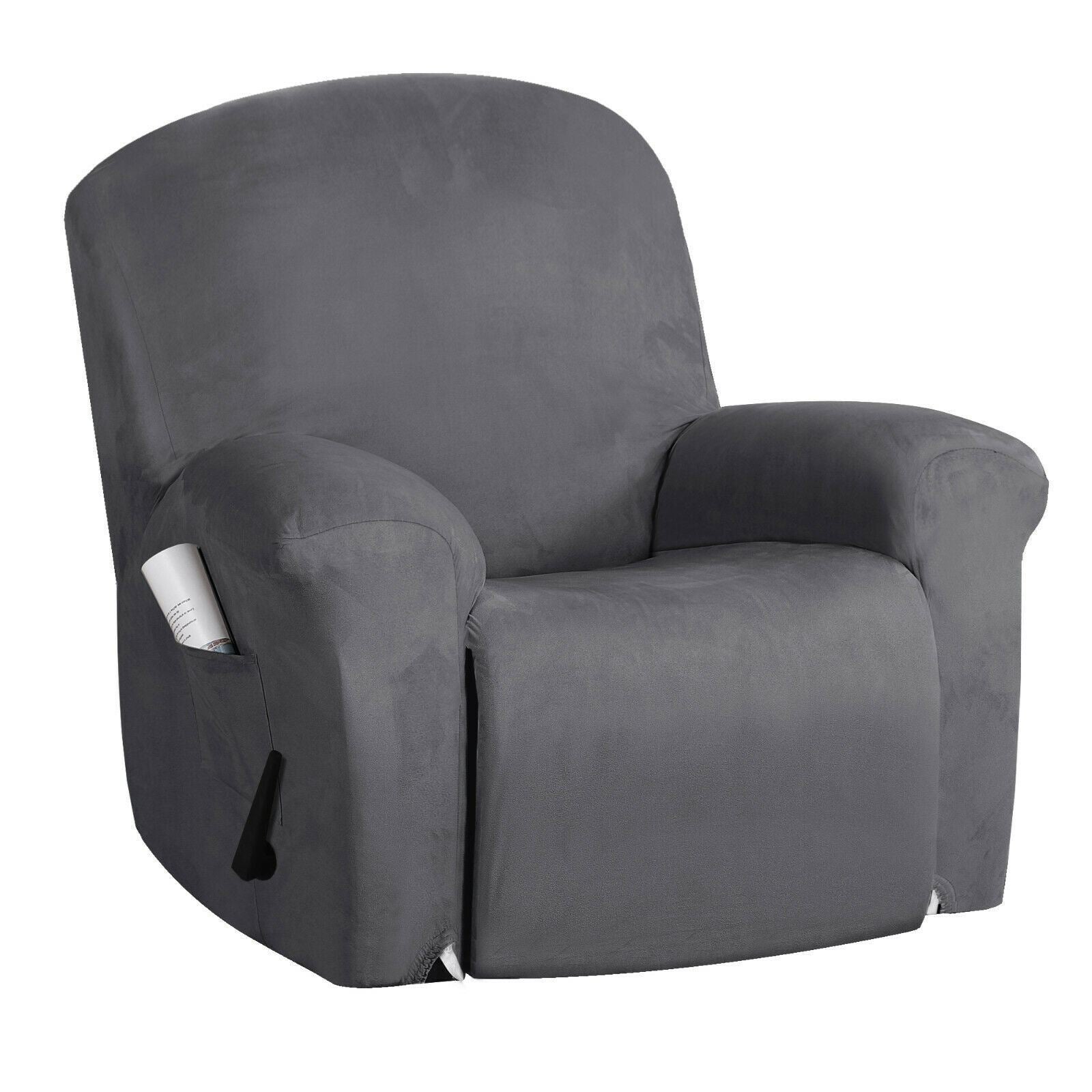 Suede Recliner Sofa Cover Non Slip Stretch Recliner Chair Slip Cover