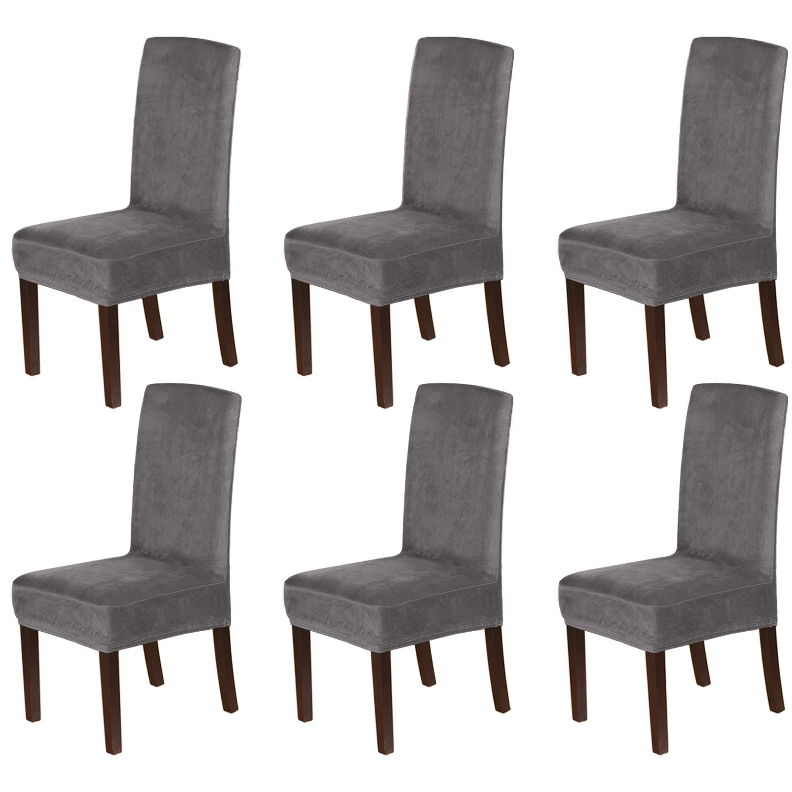 Thick Velvet Dining Chair Covers Slip Covers Dining Room Chairs Cover 2/4/6 Pack