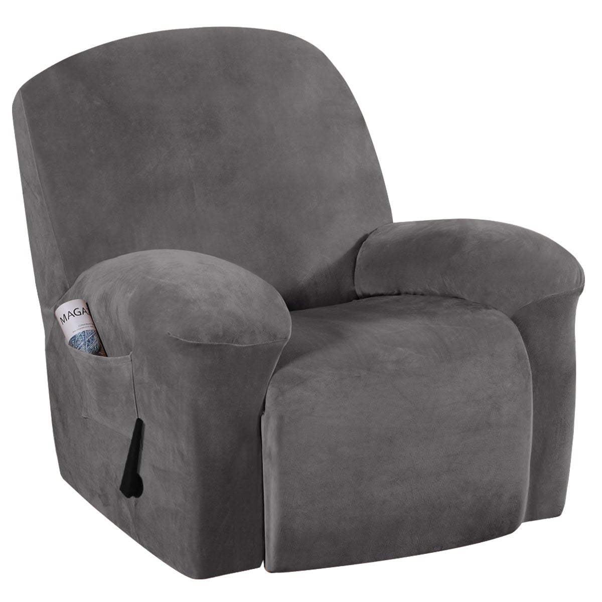 Velvet Stretch Recliner Chair Covers Slip Covers Feature Thick Velour Material