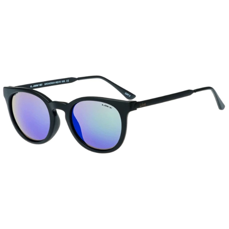 Buy Liive Vision Broadway Mirror Matte Black Sunglasses MyDeal