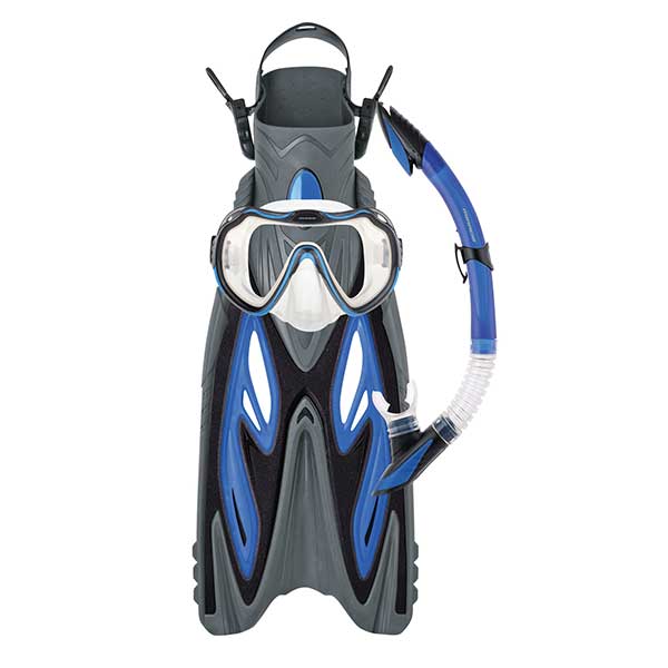 Buy Mirage Diamond Mask Snorkel and Fin Set with Tempered Glass