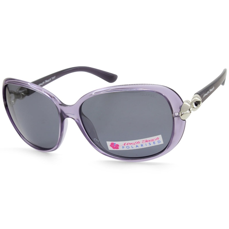 North Beach Ines Lilac Smoke/Grey Polarised Women's Sunglasses MyDeal
