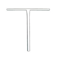 Scooter T-Bar White Powder-Coated Steel 500 x 515mm