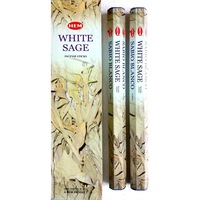 White Sage Garden Incense Sticks - HEM - Box Of 6- Jumbo XL Incense