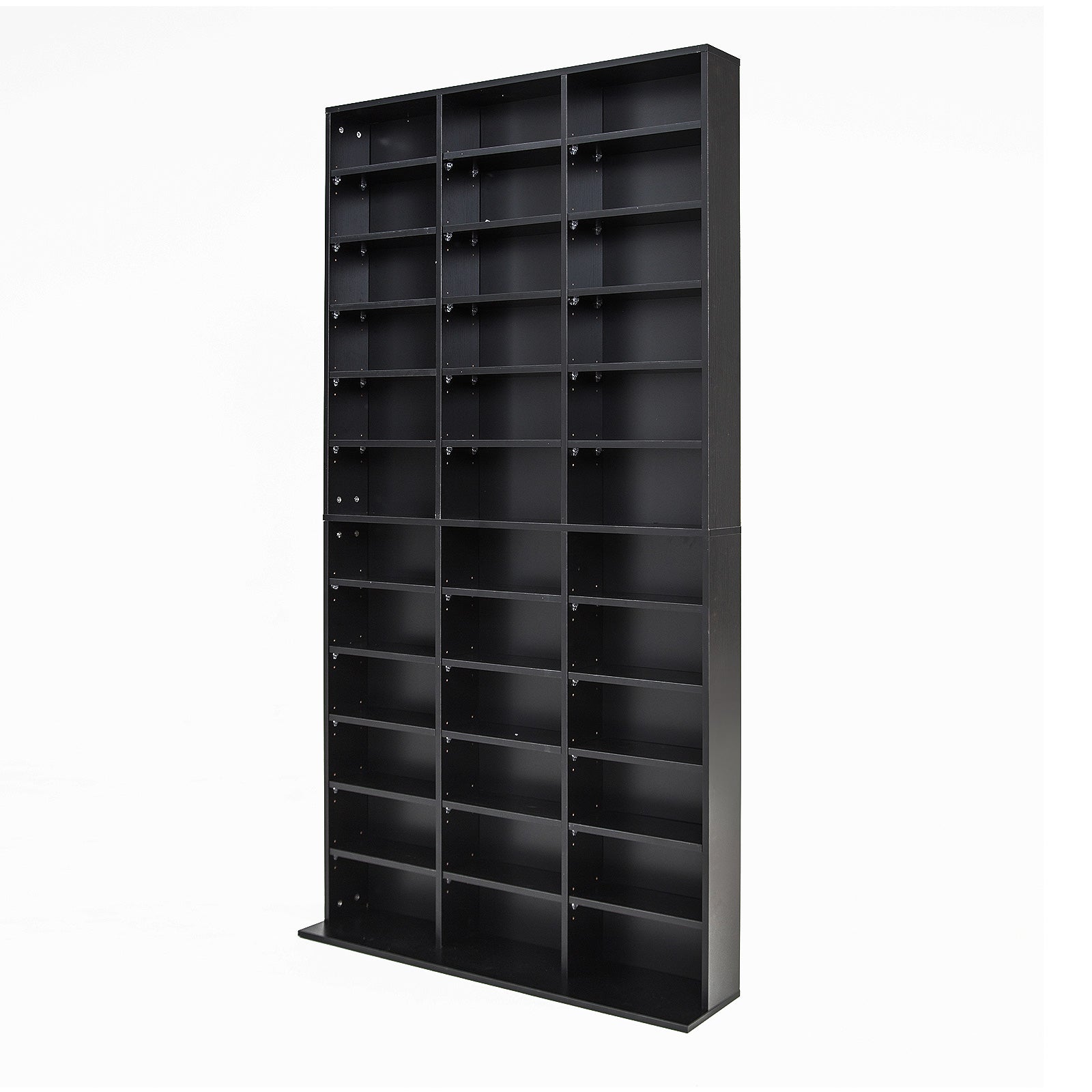 Adjustable Shelves CD DVD Media Bookcase Storage Shelf BLACK