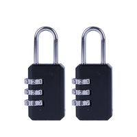2 Pcs Combination 3 Dial Smooth Padlocks