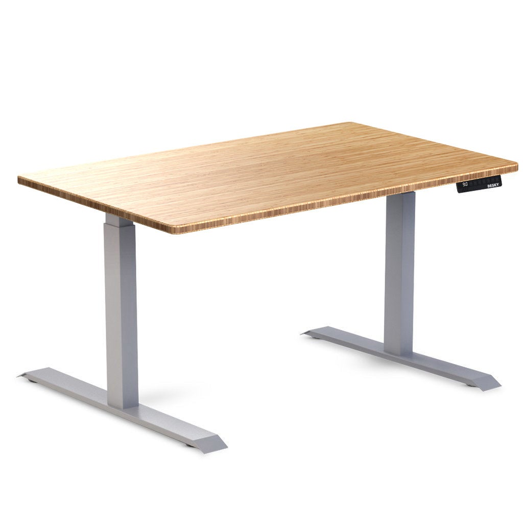 Desky Dual Bamboo Sit Stand Desk