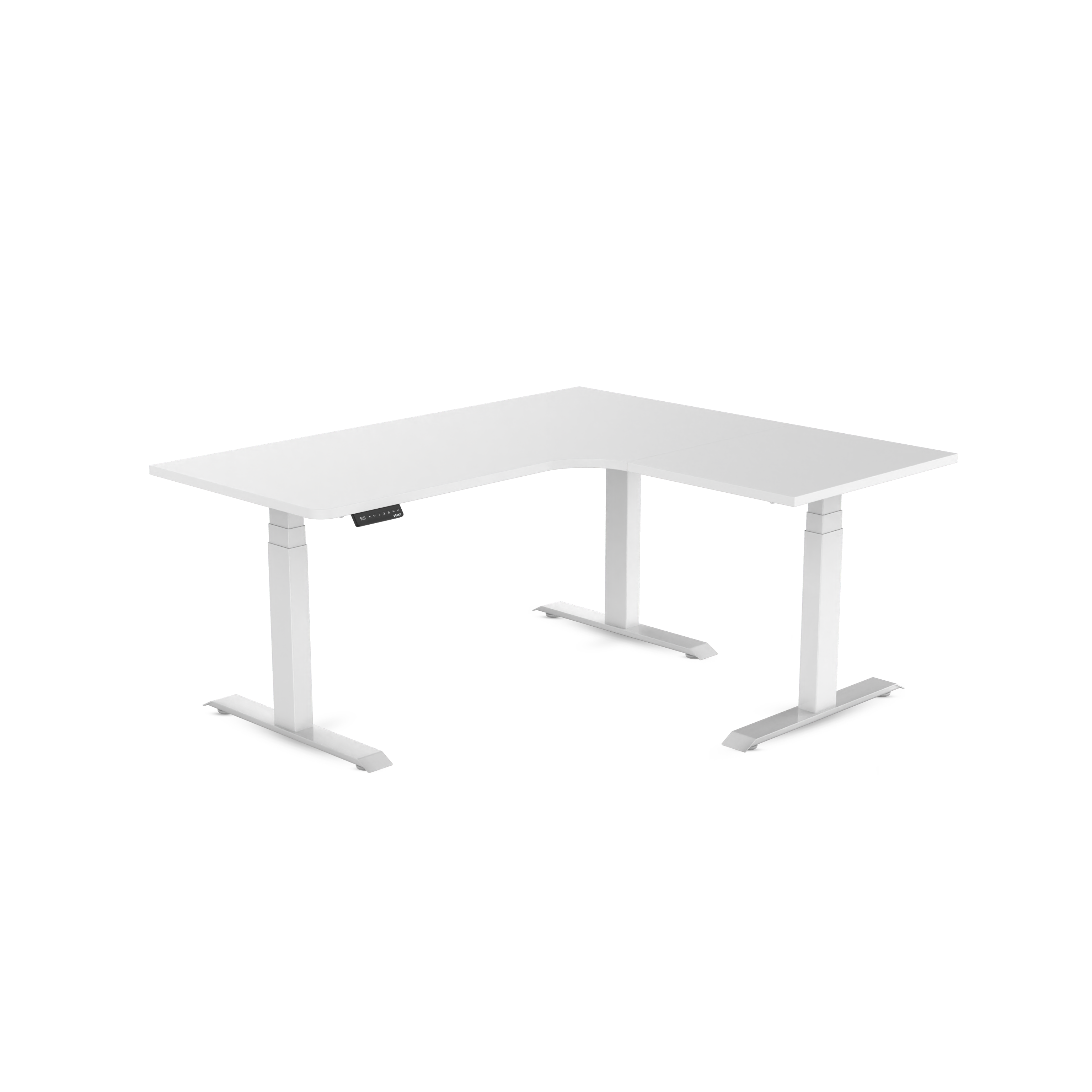 Desky L-Shape Melamine Sit Stand Desk