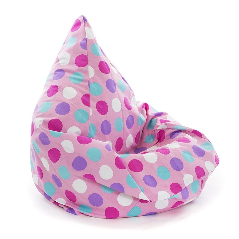 Buy Kids Teardrop Bean Bag - Pink Polka Dot - MyDeal