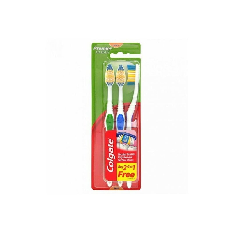 Buy Soft Bristle Colgate Premier Clean Toothbrush 3 Pack Various ...