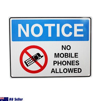 2xNOTICE No mobile phone Allowed USE Metal Sign 200x300mm safe Oil Gas Station 