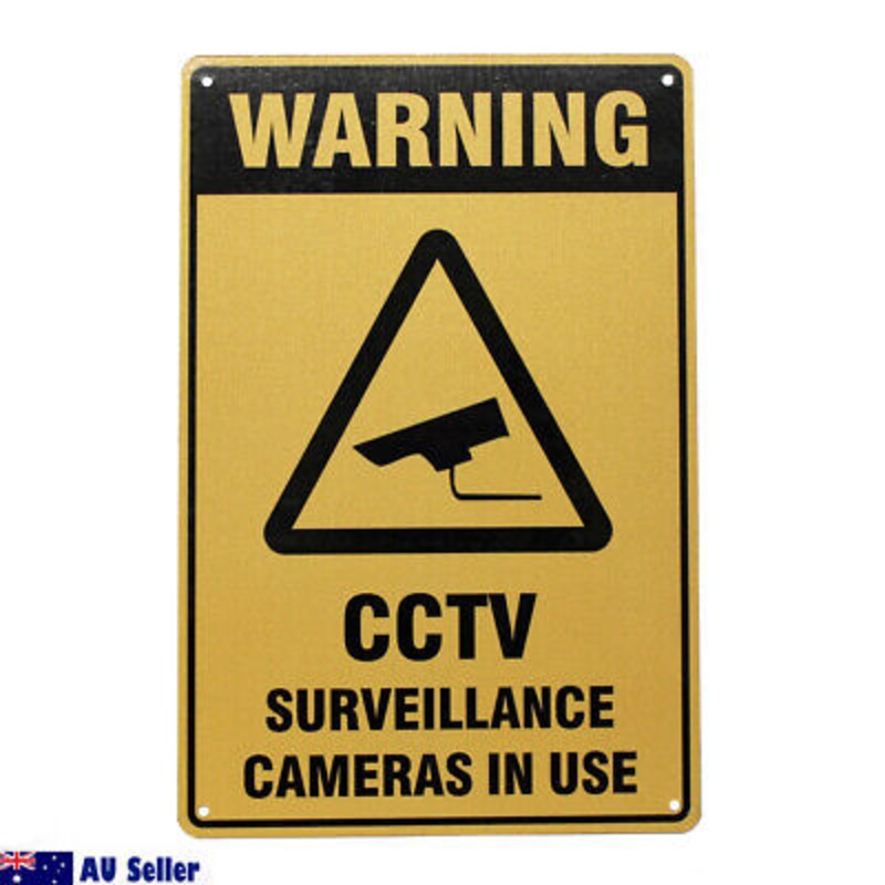 Buy 2x Warning Cctv Surveillance Camera In Use Sign 300x200mm Metal Al ...