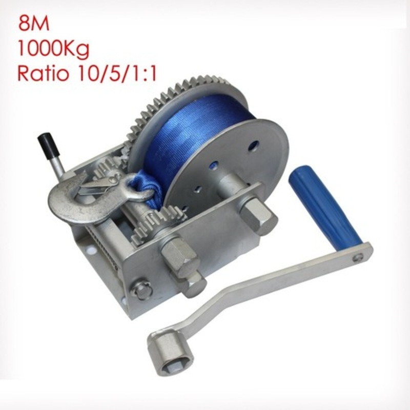 Buy Hand Winch bing 1000kg 8m 3speed 10/5/11 Boat Car Marine