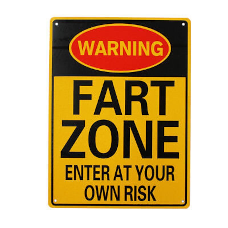 Buy Warning Notice Fart Zone Enter At Your Own Risk sign 200x300mm ...