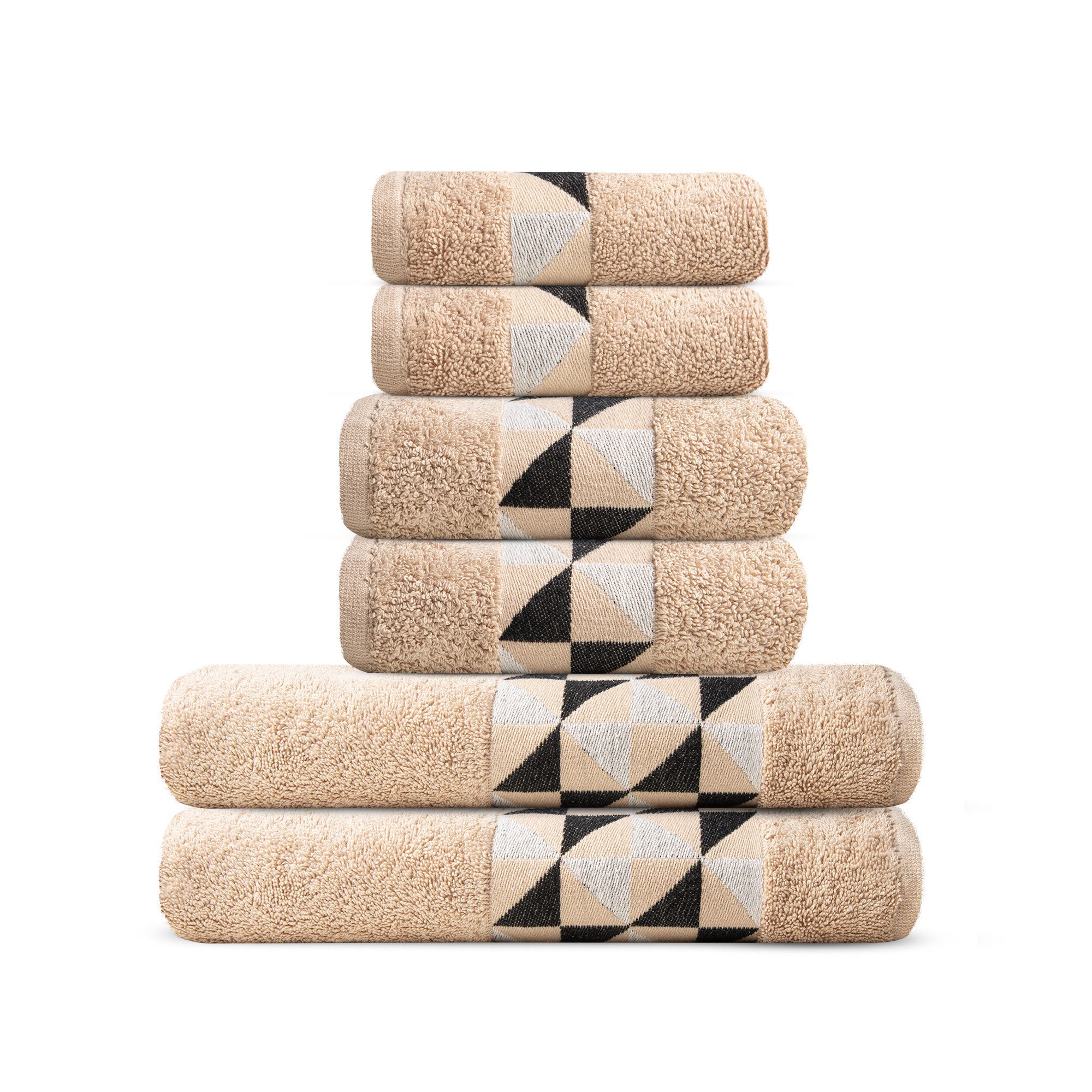 Buy one 6 Piece Towel Set and Get one Set FREE - 650GSM - 100% Premium Cotton