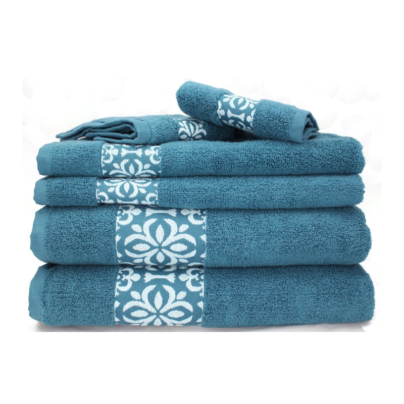 Buy Deluxe Bath Towels Premium Zero Twist Cotton Teal Blue 550