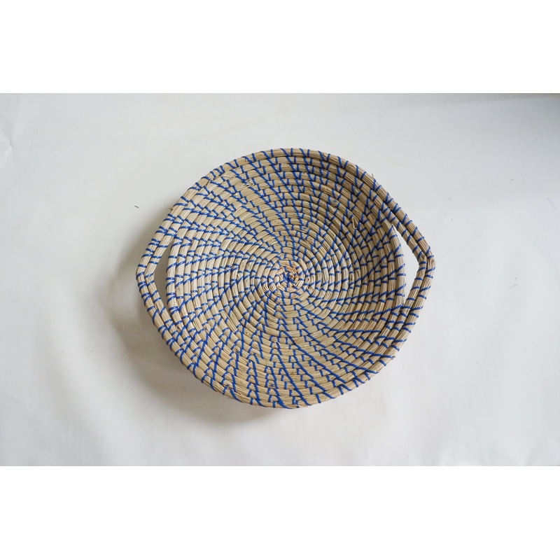 Buy Blue Handwoven Seagrass Disc Wall Decor MyDeal