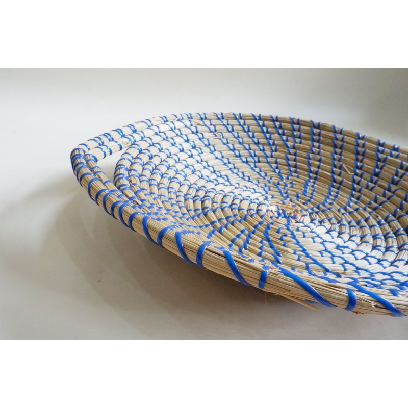 Buy Blue Handwoven Seagrass Disc Wall Decor MyDeal