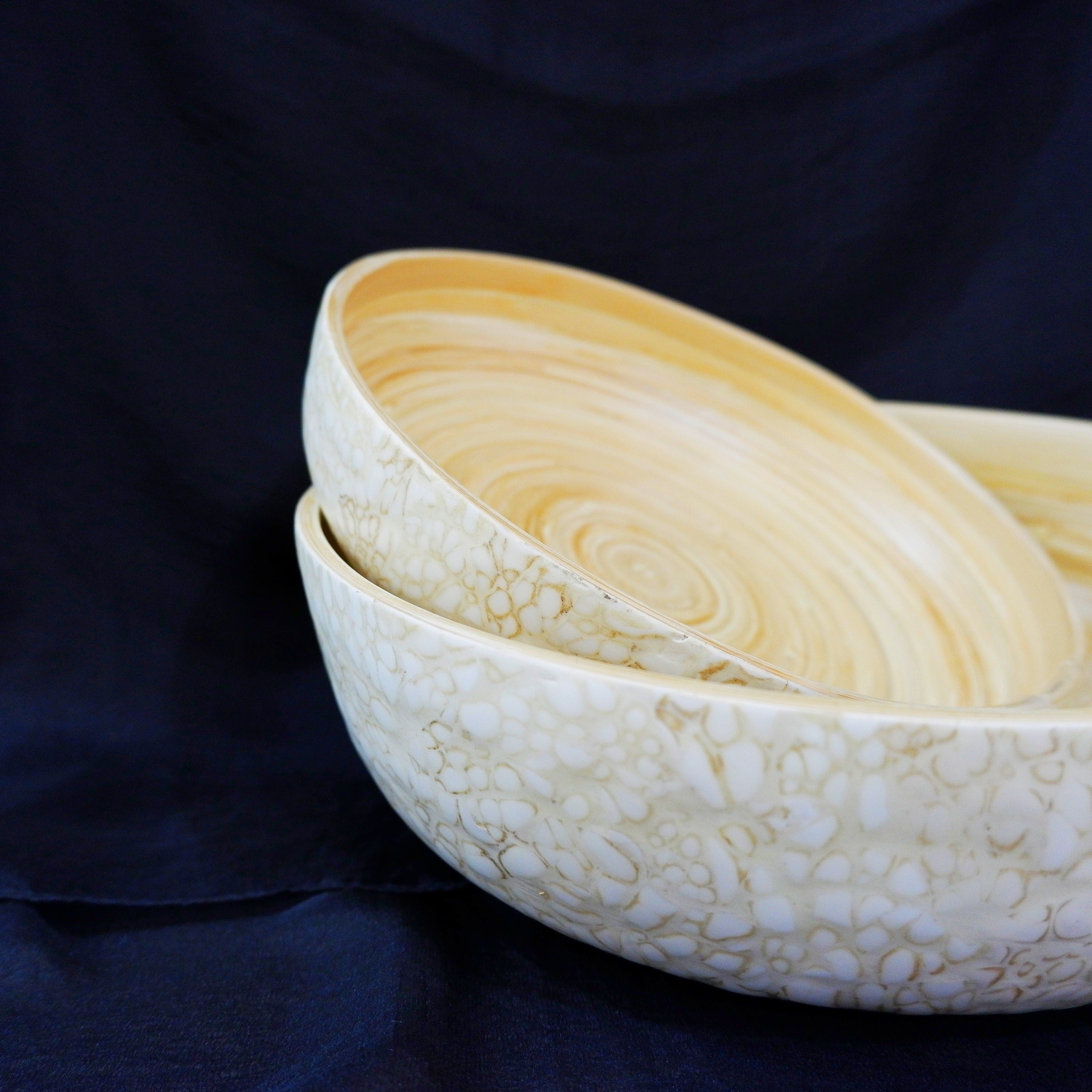 Spun bamboo bowl - Mottled
