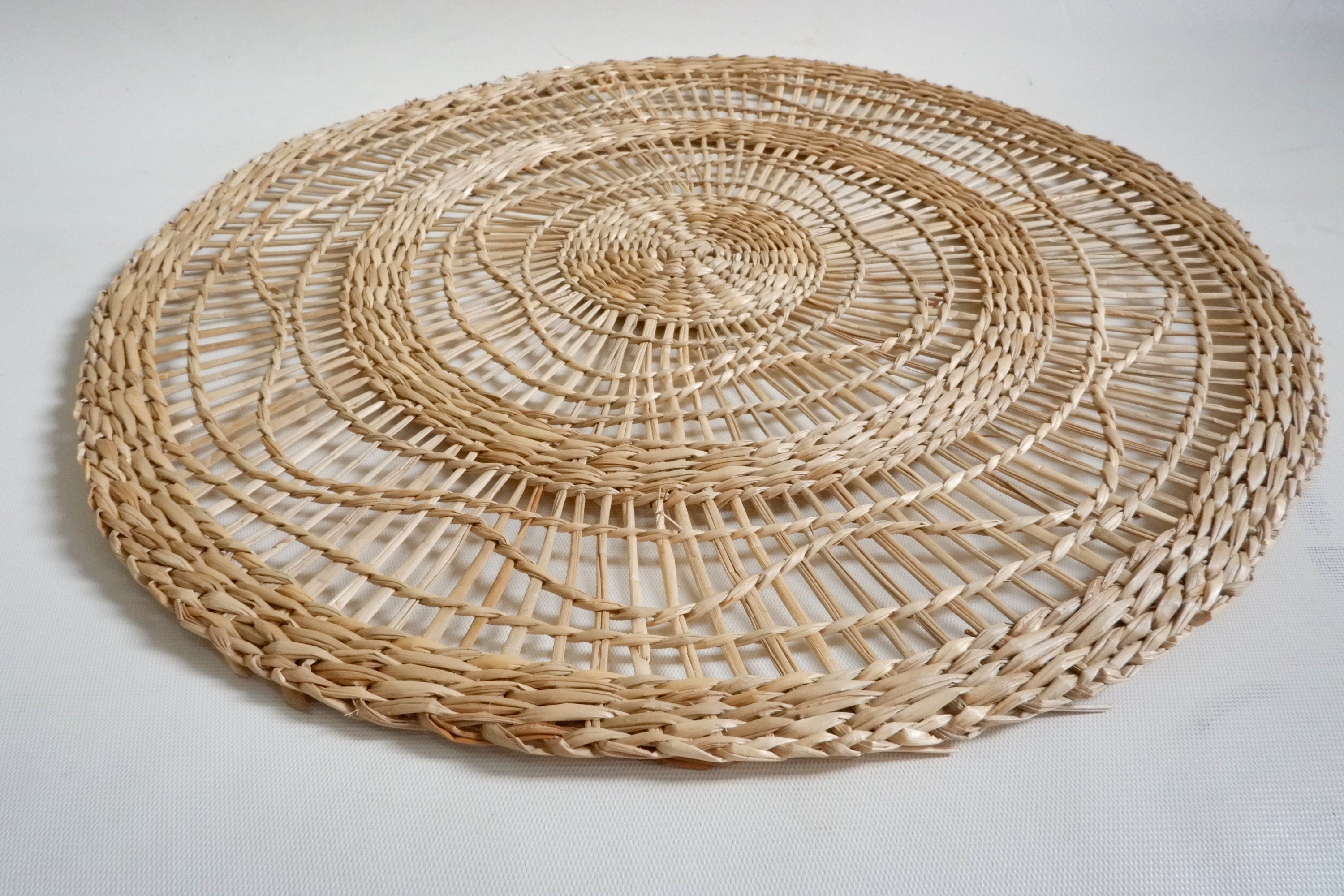 Woven wicker placemats - Natural set of 4