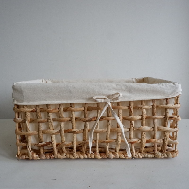 Buy Water Hyacinth FabricLined Baskets MyDeal