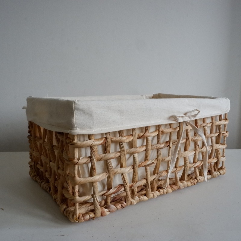 Buy Water Hyacinth FabricLined Baskets MyDeal